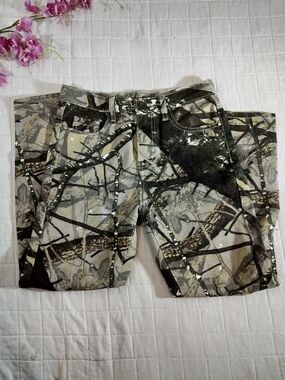 & Other Stories Kids Camouflage Print Shorts - Green, Brown, Black